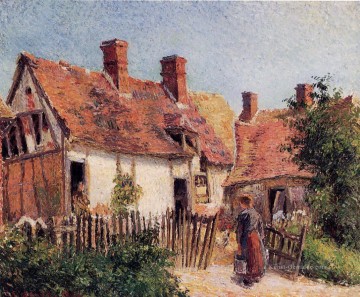  häuser - alte Häuser in eragny 1884 Camille Pissarro